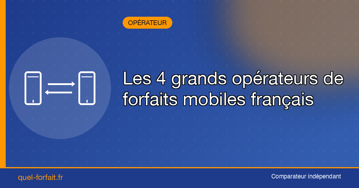Les 4 grands operateurs de forfaits mobiles francais