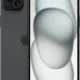Front and back view of a dark gray iPhone, showing a triple-camera rear system and a large edge-to-edge display on the front.
