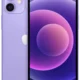 Lavender iPhone showing back with dual-camera setup and Apple logo beside a purple body.
