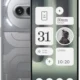 Front-and-back view of a modern smartphone: front shows a widget-rich home screen; back reveals a metallic chassis and circular camera module.