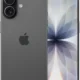 Front and back view of a gray iPhone with a dual-camera setup and Apple logo on the back, showing a stylized screen display on the right.