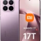 Purple Xiaomi 17T smartphone shown front and back, highlighting the quad-camera rear module and large edge-to-edge display with the MI logo.